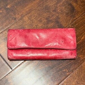 HOBO Vibrant Red Leather Wallet